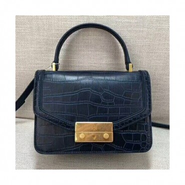 Tory Burch Leather Navy Juliette Top Handle Shoulder Bag,20cm - 토리버치 레더 네이비 줄리엣 탑 핸들 숄더백 TBB0174,20cm