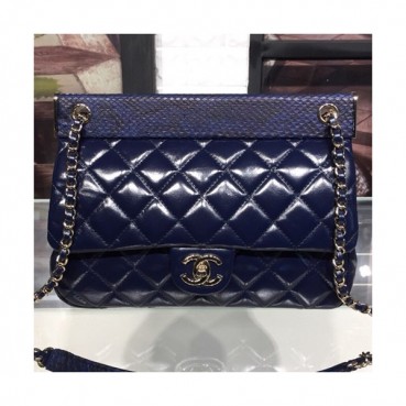 Chanel Leather Chain Shoulder Bag ,26CM - 샤넬 레더 체인 여성용 숄더백  CHAB0558,26CM,블루