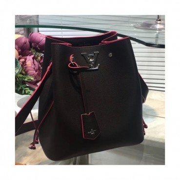 Louis Viutton Lock Me Bucket Shouder Bag ,27cm - 루이비통 락미 버킷 숄더백 M54677,LOUB0975,27cm,블랙
