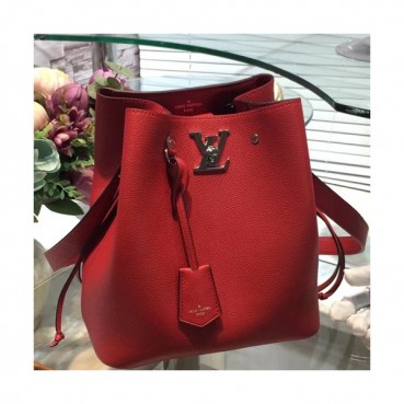Louis Viutton Lock Me Bucket Shouder Bag ,27cm - 루이비통 락미 버킷 숄더백 M54677,LOUB0974,27cm,레드