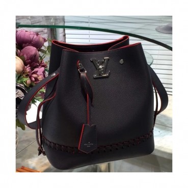Louis Viutton Lock Me Bucket Shouder Bag ,27cm - 루이비통 락미 버킷 숄더백 M54681,LOUB0970,27cm,네이비