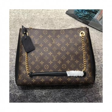 Louis Vuitton Surene MonogramTote Shoulder Bag,36cm - 루이비통 쉬렌 모노그램 토트 숄더백 M43772,LOUB0955,36cm,브라운+블랙