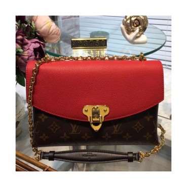Louis Vuitton Saint Placide Chain Shoulder Bag,25cm - 루이비통 세인트 플라시드 체인 숄더백 M43714,LOUB0949 ,25cm,브라운+레드