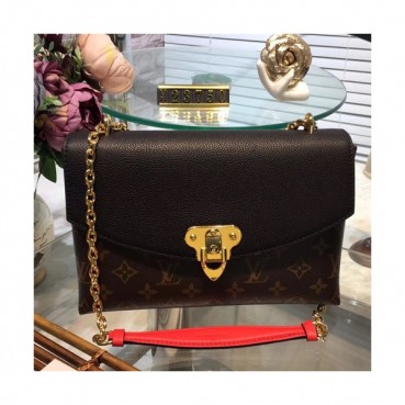 Louis Vuitton Saint Placide Chain Shoulder Bag,25cm - 루이비통 세인트 플라시드 체인 숄더백 M43714,LOUB0948 ,25cm,브라운+블랙