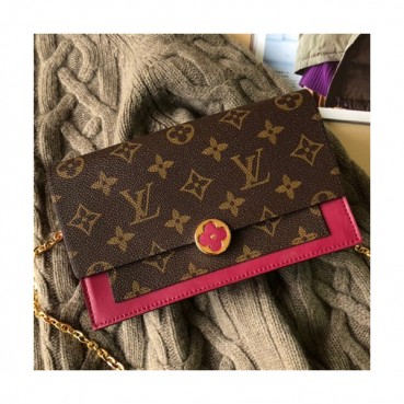 Louis Vuitton 2019 Flore Magnolia Chain Shoulder Bag,17.5cm - 루이비통 2019 플로르 매그놀리아 리드방 체인 숄더백 M67404,LOUB0922,17.5cm,브라운+진핑크