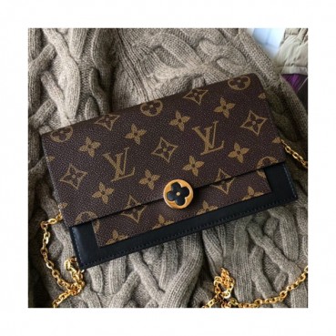 Louis Vuitton 2019 Flore Magnolia Chain Shoulder Bag,17.5cm - 루이비통 2019 플로르 매그놀리아 리드방 체인 숄더백 M67404,LOUB0921,17.5cm,브라운+블랙