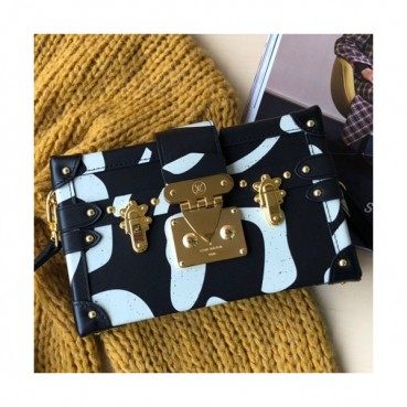 Louis Vuitton Monogram Petite Malle Shoulder Bag,19cm - 루이비통 모노그램 쁘띠뜨 말 숄더백 M40273,LOUB0913 ,19cm,블랙+화이트