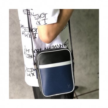 Louis Vuitton Epi Danube Shoulder Bag,22cm - 루이비통 에삐 다뉴브 남여공용 숄더백 M53423,LOUB0848 ,22cm,블루