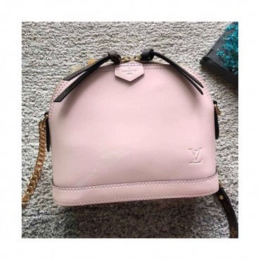 Louis Vuitton Vernis Alma Mini Chain Shoulder Bag,21cm - 루이비통 베르니 알마 미니 여성용 체인 토트 숄더백,M52750 ,LOUB0736 ,21cm,핑크