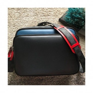 Louis Vuitton 2018 Nil Slim Messenger Shoulder Bag,30cm - 루이비통 2018 닐 슬림 메신저 남성용 숄더백 M51465 ,LOUB0724 ,30cm,블랙+블루