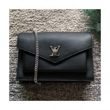 Louis Vuitton Pochette My Lock Me Chain Shoulder Bag,19cm - 루이비통 포쉐트 마이 락미 체인 숄더백 M63471,LOUB0649,19cm,블랙