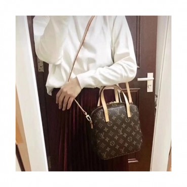 Louis Vuitton MonogramTote Shoulder Bag,20cm - 루이비통 모노그램 토트 숄더백 M47500,LOUB0600,20cm,브라운