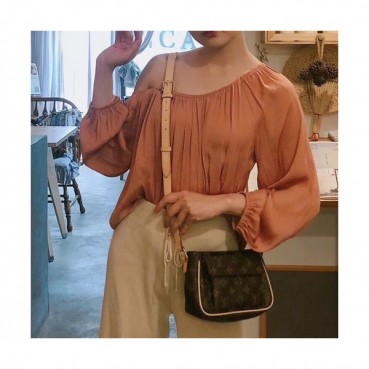 Louis Vuitton Monogram Shoulder Bag,17cm - 루이비통 비바시테 모노그램 숄더백 M51165,LOUB0530,17cm,브라운