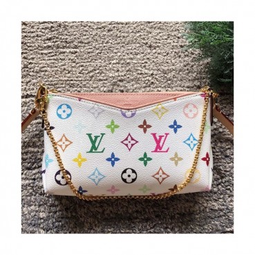 Louis Vuitton Pallas Clutch Shoulder Bag,23cm - 루이비통  팔라스 클러치 숄더백, M41638,LOUB0497 ,23cm,화이트+핑크