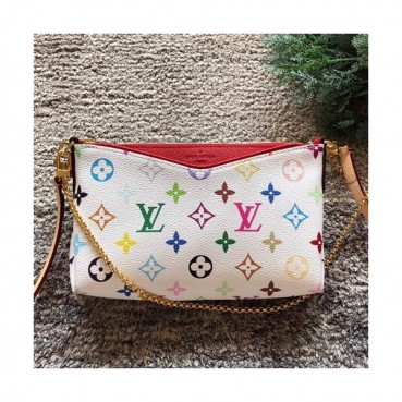 Louis Vuitton Pallas Clutch Shoulder Bag,23cm - 루이비통  팔라스 클러치 숄더백, M41638,LOUB0496 ,23cm,화이트+레드