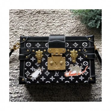 Louis Vuitton Monogram Petite Malle Shoulder Bag,20cm - 루이비통 모노그램 쁘띠뜨 말 숄더백 M44437,LOUB0461 ,20cm,블랙