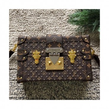 Louis Vuitton Monogram Petite Malle Shoulder Bag,19cm - 루이비통 모노그램 쁘띠뜨 말 숄더백 M51600,LOUB0453 ,19cm,브라운