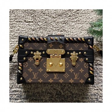 Louis Vuitton Monogram Petite Malle Shoulder Bag,19cm - 루이비통 모노그램 쁘띠뜨 말 숄더백 M51600,LOUB0452 ,19cm,브라운