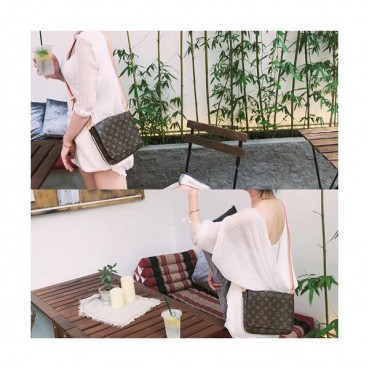 Louis Vuitton Musette Tango Monogram Shoulder Bag,25cm - 루이비통 뮤젯 탱고 모노그램 숄더백 M51257,LOUB0433,25cm,브라운