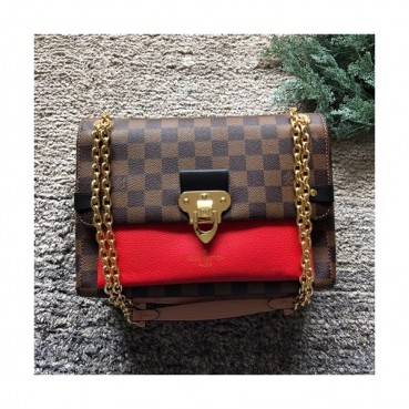 Louis Vuitton Saint Placide Chain Shoulder Bag,25cm - 루이비통 세인트 플라시드 체인 숄더백 N40110,LOUB0410 ,25cm,브라운+레드