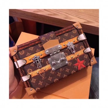 Louis Vuitton Monogram Petite Malle Shoulder Bag,19cm - 루이비통 모노그램 쁘띠뜨 말 숄더백 M52737,LOUB0389 ,19cm,브라운