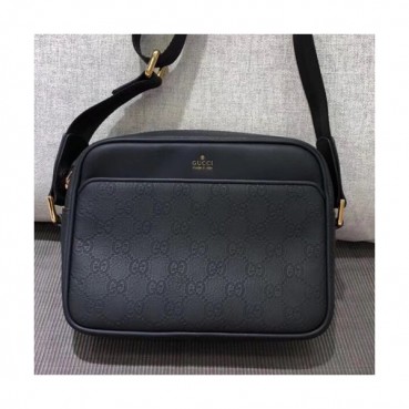 Gucci 2018 Leather Shoulder Bag ,22.5CM - 구찌 2018 레더 남성용 숄더백 GUB0243 ,22.5cm,블랙