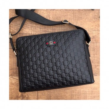 Gucci 2018 Leather Shoulder Bag ,32CM - 구찌 2018 레더 남성용 숄더백 GUB0240 ,32cm,블랙