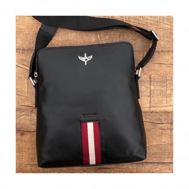 Bally 2018 Leather Shoulder Bag,28cm  - 발리 2018 레더 남성용 숄더백 BALB0006,28cm,블랙