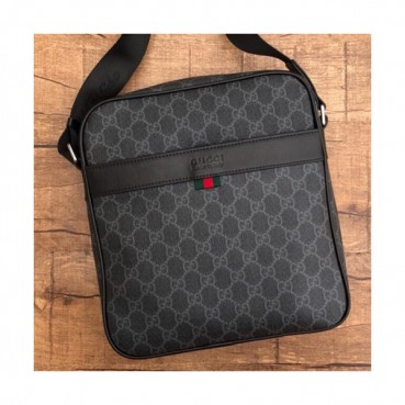 Gucci 2018 Leather Shoulder Bag ,26CM - 구찌 2018 레더 남성용 숄더백 GUB0207 ,26cm,블랙