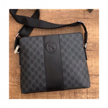 Gucci 2018 Leather Shoulder Bag,30cm  - 구찌 2018 레더 남성용 숄더백 GUB0199,30cm,블랙