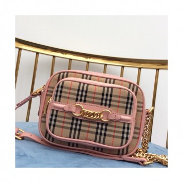 Burberry 2019 Leather Camera Shoulder Bag ,19.5CM - 버버리 2019 레더 남여공용 카메라 숄더백,BURB0056 ,19.5cm,핑크