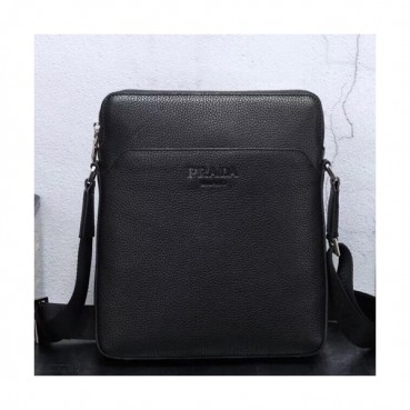 Prada Leather Shoulder Bag,25CM - 프라다 레더 남성용 숄더백,PRAB0011,25cm,블랙