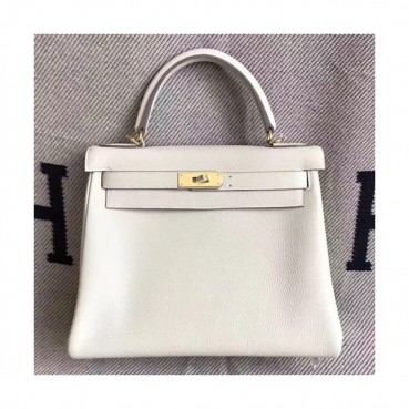 Hermes Kelly Togo Leather Tote Shoulder Bag ,28cm - 에르메스 켈리 토고 레더 여성용 토트 숄더백 HERB0547,28cm,화이트