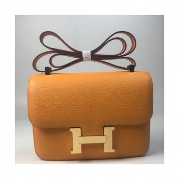 Hermes Constance Epsom Leather Shoulder Bag,24cm - 에르메스 콘스탄스 엡송 레더 여성용 숄더백 HERB0539, 24cm,옐로우