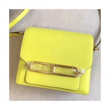 Hermes Roulis Swift Leather Shoulder Bag ,19cm - 에르메스 룰리스 스위프트 레더 여성용 숄더백 HERB0538,19cm,옐로우