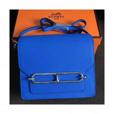 Hermes Roulis Ever Color Leather Shoulder Bag ,19cm - 에르메스 룰리스 에버컬러 레더 여성용 숄더백 HERB0537,19cm,블루