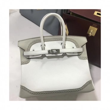 Hermes Birkin Swift Leather Tote Shoulder Bag ,25cm - 에르메스 버킨 스위프트 레더 여성용 토트 숄더백 HERB0529,25cm,화이트