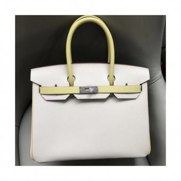 Hermes Birkin Epsom Leather Tote Shoulder Bag ,30cm - 에르메스 버킨 엡송 레더 여성용 토트 숄더백 HERB0528,30cm,크림