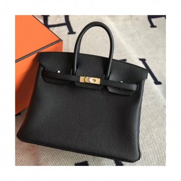 Hermes Birkin Togo Leather Tote Shoulder Bag ,25cm - 에르메스 버킨 토고 레더 여성용 토트 숄더백 HERB0526,25cm,블랙(금장)