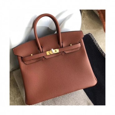 Hermes Birkin Togo Leather Tote Shoulder Bag ,25cm - 에르메스 버킨 토고 레더 여성용 토트 숄더백 HERB0524,25cm,브라운