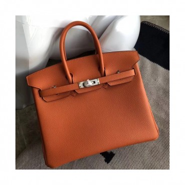 Hermes Birkin Togo Leather Tote Shoulder Bag ,25cm - 에르메스 버킨 토고 레더 여성용 토트 숄더백 HERB0522,25cm,오렌지