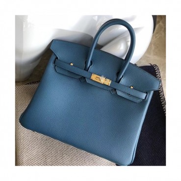 Hermes Birkin Togo Leather Tote Shoulder Bag ,25cm - 에르메스 버킨 토고 레더 여성용 토트 숄더백 HERB0520,25cm,다크블루