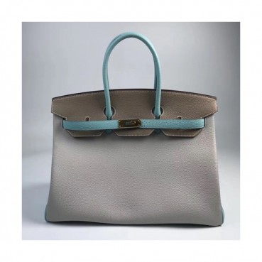 Hermes Birkin Togo Leather Tote Shoulder Bag ,35cm - 에르메스 버킨 토고 레더 여성용 토트 숄더백 HERB0518,35cm,그레이