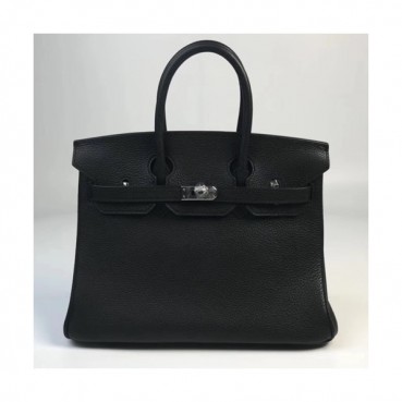 Hermes Birkin Togo Leather Tote Shoulder Bag ,25cm - 에르메스 버킨 토고 레더 여성용 토트 숄더백 HERB0512,25cm,블랙(은장)