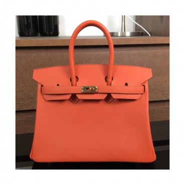 Hermes Birkin Epsom Leather Tote Shoulder Bag ,25cm - 에르메스 버킨 엡송 레더 여성용 토트 숄더백 HERB0507,25cm,오렌지