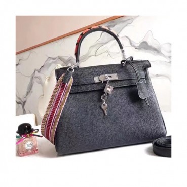 Hermes Leather Tote Shoulder Bag ,28cm - 에르메스 레더 여성용 토트 숄더백 HERB0489,28cm,블랙