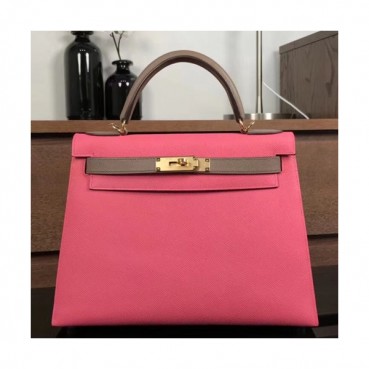 Hermes Kelly Epsom Leather Tote Shoulder Bag ,28cm - 에르메스 켈리 엡송 레더 여성용 토트 숄더백 HERB0443,28cm,핑크