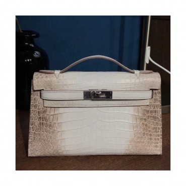Hermes Mini Kelly Crocodile Leather Tote Shoulder Bag , - 에르메스 미니 켈리 크로커다일 레더 여성용 토트 숄더백 HERB0441,그레이