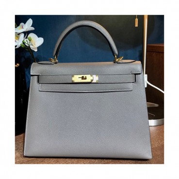 Hermes Kelly Epsom Leather Tote Shoulder Bag ,28cm - 에르메스 켈리 엡송 레더 여성용 토트 숄더백 HERB0435,28cm,그레이