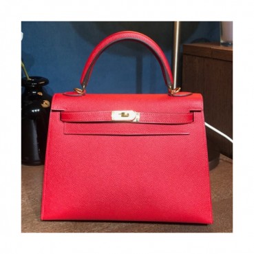 Hermes Kelly Epsom Leather Tote Shoulder Bag ,25cm - 에르메스 켈리 엡송 레더 여성용 토트 숄더백 HERB0432,25cm,레드